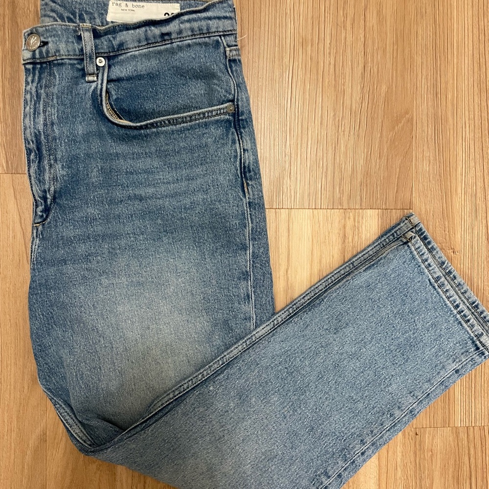 Rag & Bone Straight Leg Denim Jeans